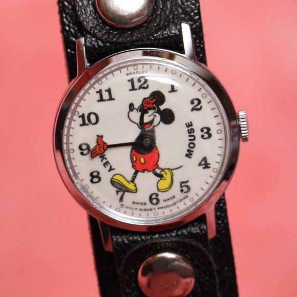 A SUPER RARE VINTAGE Bradley Mickey Mouse Watch - Picture 4 of 12